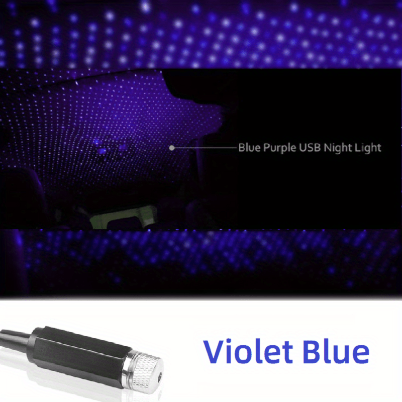 1pc Star Projector Night Light, USB Car Roof Atmosphere Lights, Portable Adjustable Romantic Interior Car Lights, Portable USB Night Light Decorations For Car, Ceiling, Bedroom