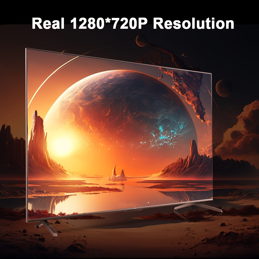 Android 11.0 4K Home Theater Projector - Dual WiFi, WiFi6, 200ANSI, HD 1280*720p, Wireless 5.0, Auto Correction, Mali-G312 GPU, Allwinner H713 Processor - Perfect for Movie Nights and Gaming