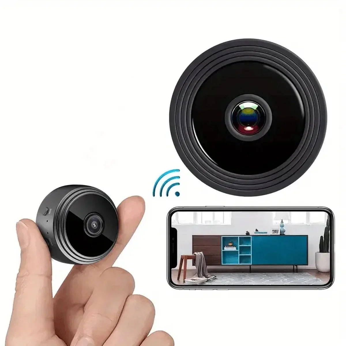 Mini cámara de seguridad WiFi inalámbrica recargable