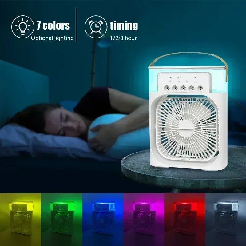 Ventilador Humidificador Portátil - Enfriador de Aire Pequeño