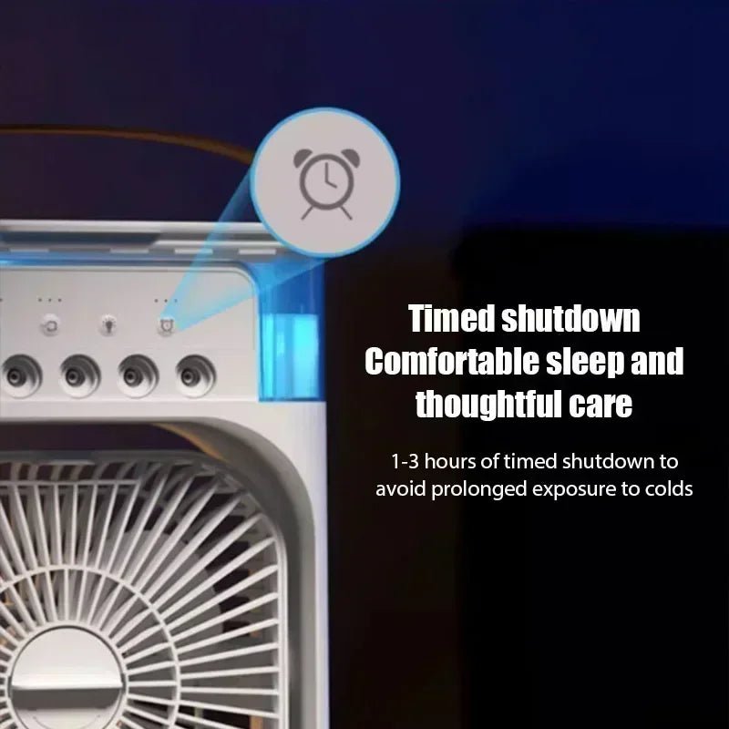 Ventilador Humidificador Portátil - Enfriador de Aire Pequeño