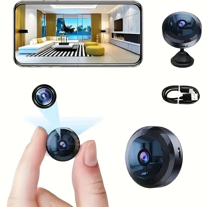 Mini cámara de seguridad WiFi inalámbrica recargable