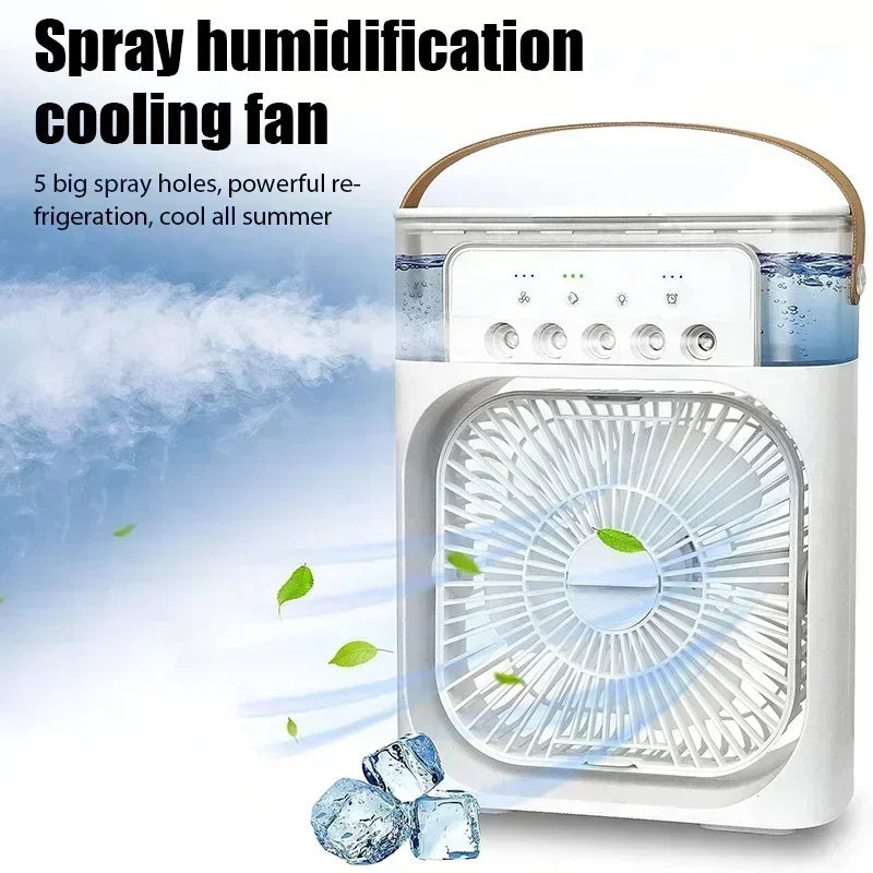 Ventilador Humidificador Portátil - Enfriador de Aire Pequeño