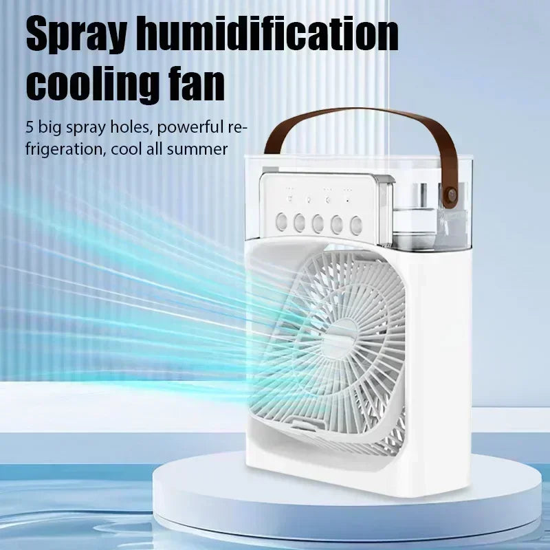 Ventilador Humidificador Portátil - Enfriador de Aire Pequeño
