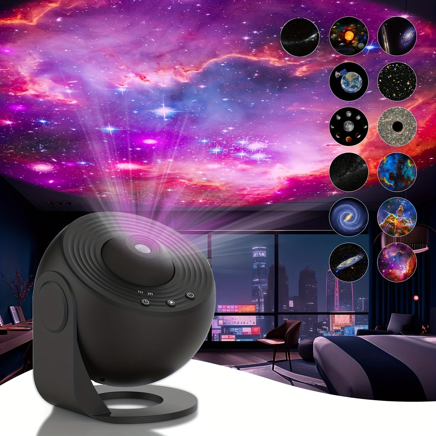 1pc Star Projector LED Lights For Bedroom Night Light, Planetarium Projector Night Light Projector, Include Replaceable 12 Discs