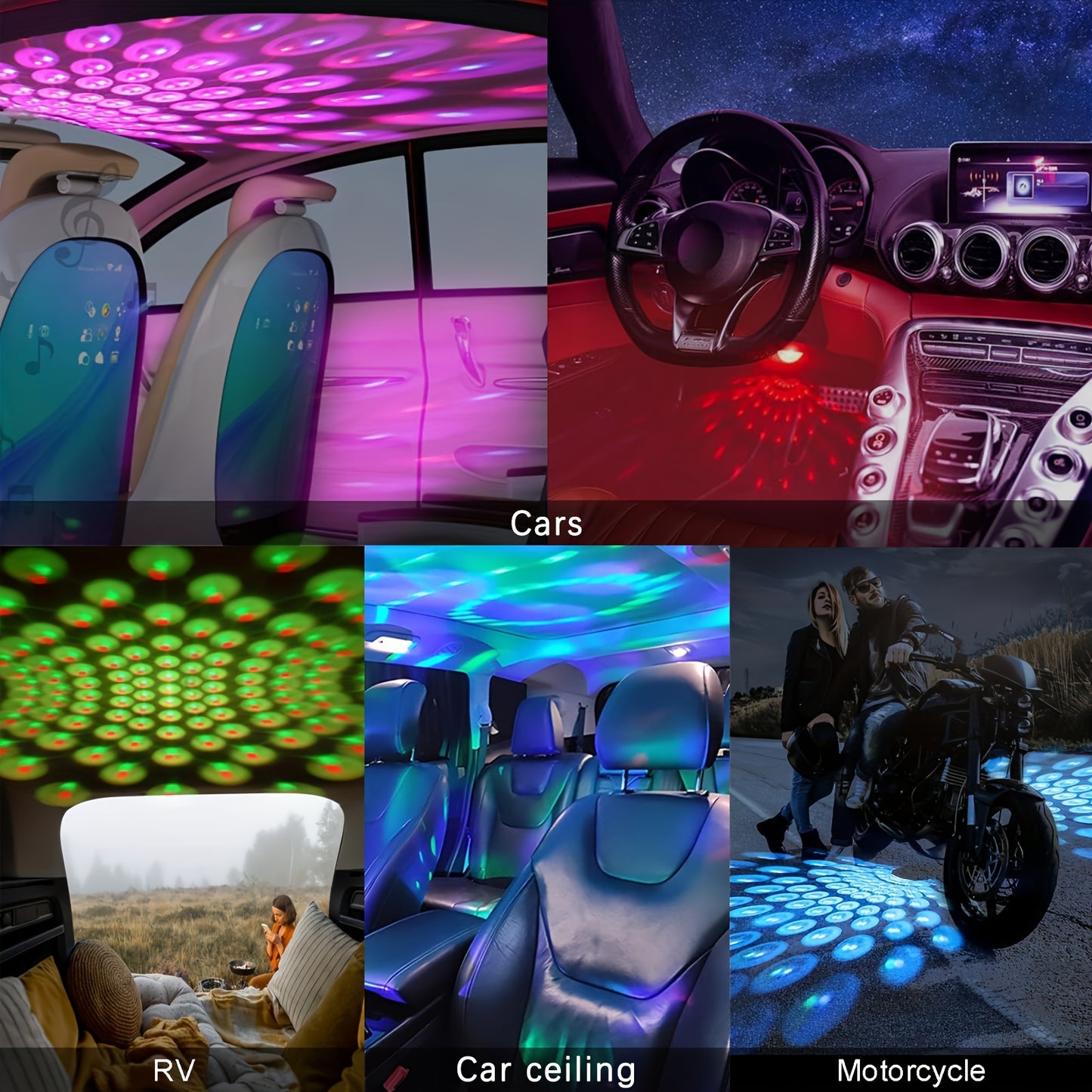 Create A Magical, Romantic Atmosphere With This USB Car Music Rhythm Projector LED Lamp!