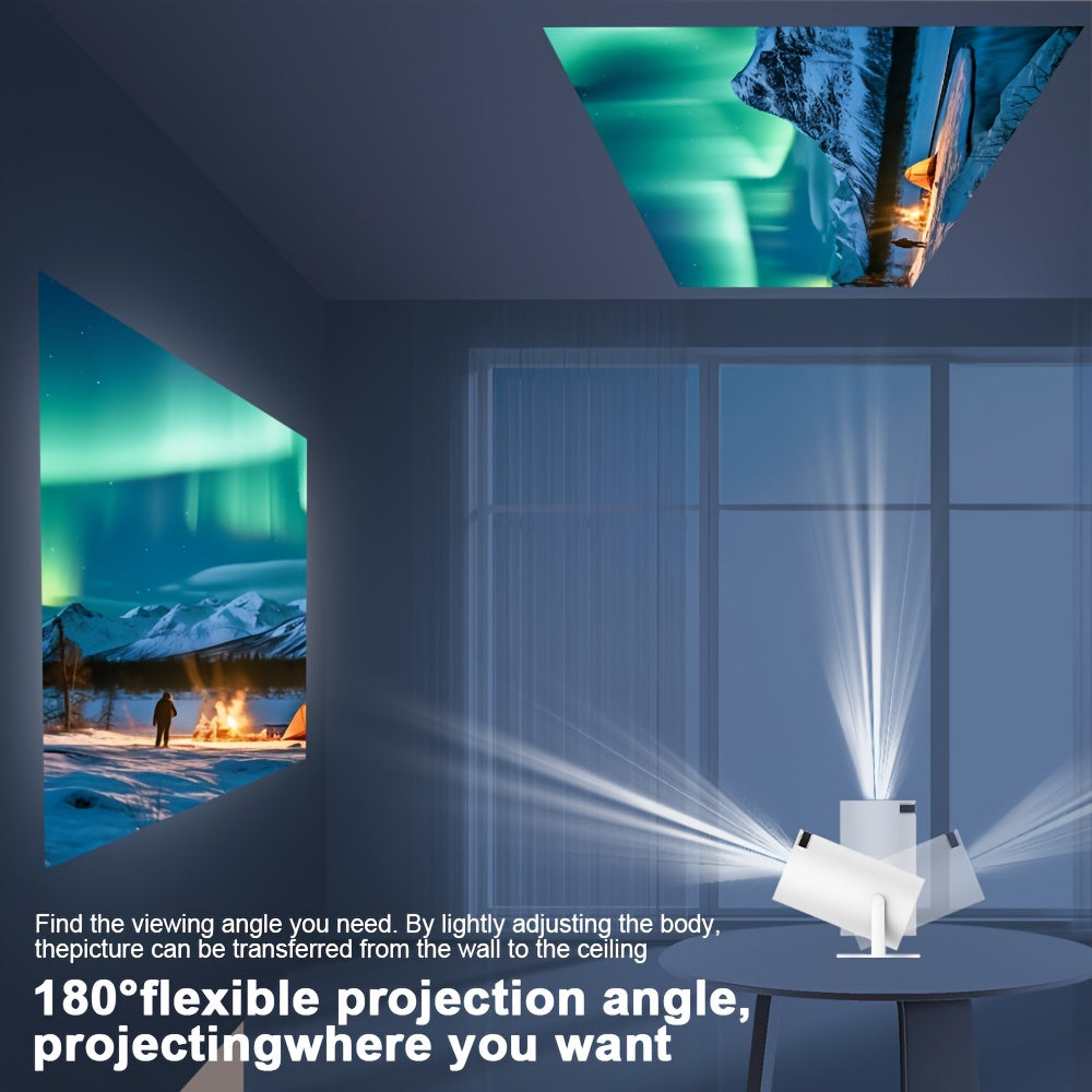 Android 11.0 4K Home Theater Projector - Dual WiFi, WiFi6, 200ANSI, HD 1280*720p, Wireless 5.0, Auto Correction, Mali-G312 GPU, Allwinner H713 Processor - Perfect for Movie Nights and Gaming