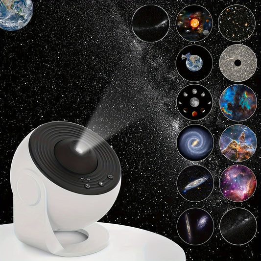 1pc Star Projector LED Lights For Bedroom Night Light, Planetarium Projector Night Light Projector, Include Replaceable 12 Discs