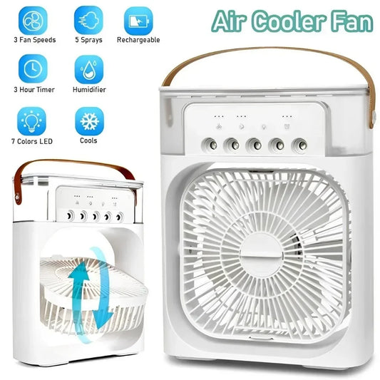 Ventilador Humidificador Portátil - Enfriador de Aire Pequeño