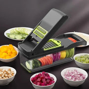 Picadora de verduras multifuncional 14/16 en 1, mango, rejilla de alimentos, picadora de alimentos, rebanador de verduras, cortador, artículos de cocina Serima shop