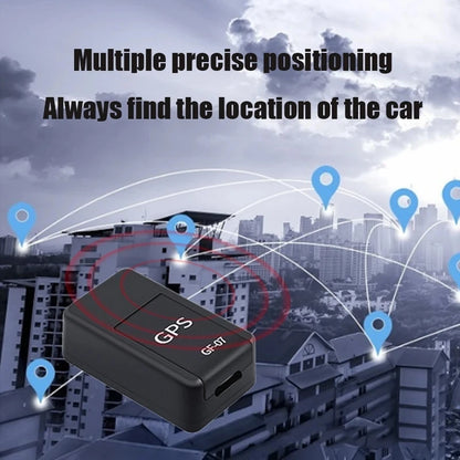 Mini posicionador de seguimiento GPS GF07, Rea, seguimiento de tiempo, posicionamiento remoto del vehículo, grabación móvil, escucha, antipérdida