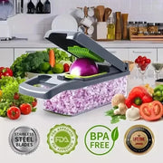 Picadora de verduras multifuncional 14/16 en 1, mango, rejilla de alimentos, picadora de alimentos, rebanador de verduras, cortador, artículos de cocina Serima shop