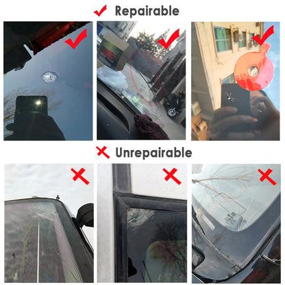 SRM Kit de reparación de parabrisas para vidrio
