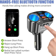 120W USB Type-C Car Charger, 12V/24V Cigarette Lighter Adapter with Dual 2.4A USB Ports, Fast Charging with LED Voltmeter for iPhone, Android, and GPS Devices