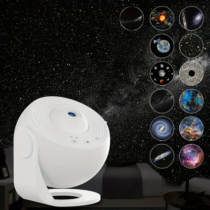 1pc Star Projector LED Lights For Bedroom Night Light, Planetarium Projector Night Light Projector, Include Replaceable 12 Discs