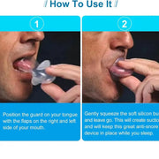 Anti Snoring Mouthpiece Tongue Retainer Helps to Eliminate Snoring anti Snore Device Silicone Snore Sleep Apnea anti Ronflement